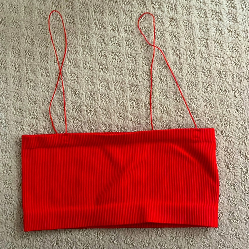 Red bandeau top Urban Outfitters